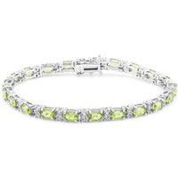 Burmesischer Peridot-Silberarmband Burmesischer Peridot-Silberarmband