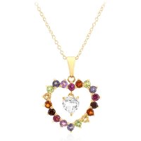 Edelstein-Silberhalskette Edelstein-Silberhalskette