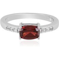 Mosambik-Granat-Silberring Mosambik-Granat-Silberring