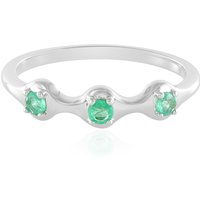 Russischer Smaragd-Silberring Russischer Smaragd-Silberring