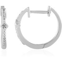 I2 (I) Diamant-Silberohrringe I2 (I) Diamant-Silberohrringe