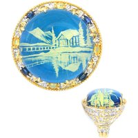 Blauer Bernstein-Silberring (Gems en Vogue) Blauer Bernstein-Silberring (Gems en Vogue)