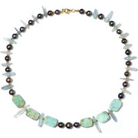 Edelstein-Silberhalskette Edelstein-Silberhalskette