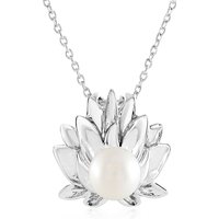 Weiße Süßwasserzuchtperlen-Silberhalskette (de Melo) Weiße Süßwasserzuchtperlen-Silberhalskette (de Melo)