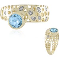 Schweizblauer Topas-Goldring (Ornaments by de Melo) Schweizblauer Topas-Goldring (Ornaments by de Melo)