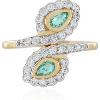 Kolumbianischer Smaragd-Silberring Kolumbianischer Smaragd-Silberring