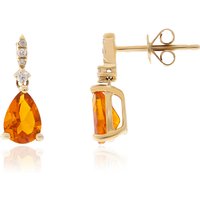 Mexikanischer Feueropal-Goldohrringe (CIRARI) Mexikanischer Feueropal-Goldohrringe (CIRARI)