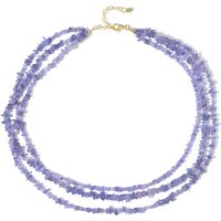 Tansanit-Silberhalskette Tansanit-Silberhalskette