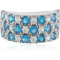 Neonblauer Apatit-Silberring Neonblauer Apatit-Silberring