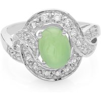 Kaiserlicher Chrysopras-Silberring Kaiserlicher Chrysopras-Silberring