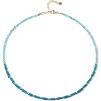 Blauer Apatit-Silberhalskette Blauer Apatit-Silberhalskette