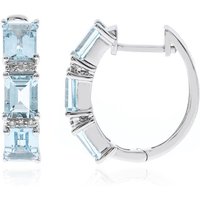AAA-Brasilianischer Aquamarin-Goldohrringe AAA-Brasilianischer Aquamarin-Goldohrringe