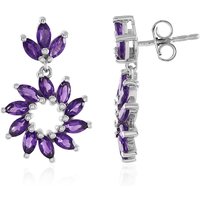 Amethyst-Silberohrringe Amethyst-Silberohrringe