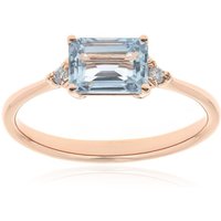 AAA-Brasilianischer Aquamarin-Goldring AAA-Brasilianischer Aquamarin-Goldring