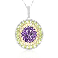 Edelstein-Silberhalskette Edelstein-Silberhalskette