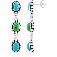 Kingman Mohave-Türkis-Silberohrringe (Jones Lee) Kingman Mohave-Türkis-Silberohrringe (Jones Lee)
