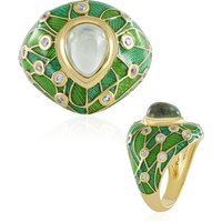 Grüner Amethyst-Silberring (Adela Silber) Grüner Amethyst-Silberring (Adela Silber)