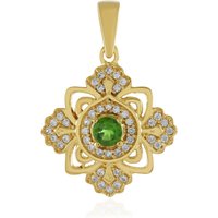 Russischer Diopsid-Silberanhänger Russischer Diopsid-Silberanhänger