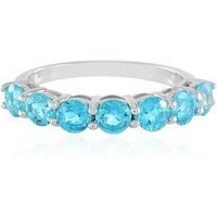 Paraibafarbener Topas-Silberring Paraibafarbener Topas-Silberring