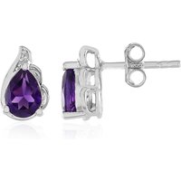 Sambia-Amethyst-Silberohrringe Sambia-Amethyst-Silberohrringe