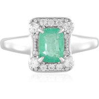 Russischer Smaragd-Silberring (Adela Silber) Russischer Smaragd-Silberring (Adela Silber)