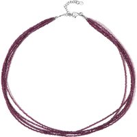 Magenta-Granat-Silberhalskette Magenta-Granat-Silberhalskette