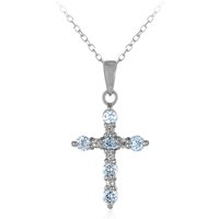 Himmelblauer Topas-Silberhalskette Himmelblauer Topas-Silberhalskette