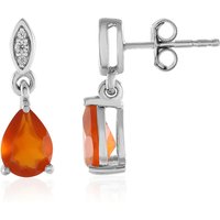 Roter Onyx-Silberohrringe Roter Onyx-Silberohrringe