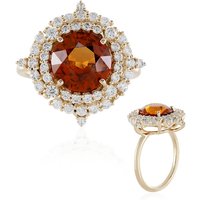 Hessonit-Granat-Goldring Hessonit-Granat-Goldring