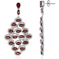 Mosambik-Granat-Silberohrringe Mosambik-Granat-Silberohrringe