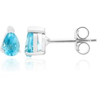 Blauer Apatit-Silberohrringe Blauer Apatit-Silberohrringe