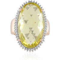 Limonen-Quarz-Silberring Limonen-Quarz-Silberring