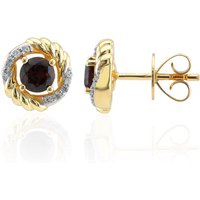 Songea-Rubin-Goldohrringe Songea-Rubin-Goldohrringe