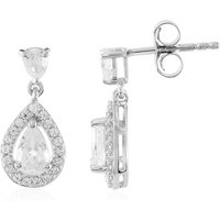 Zirkon-Silberohrringe Zirkon-Silberohrringe