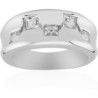 Weißer Topas-Herren-Silberring Weißer Topas-Herren-Silberring