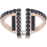 Schwarzer Saphir-Silberring (Adela Silber) Schwarzer Saphir-Silberring (Adela Silber)