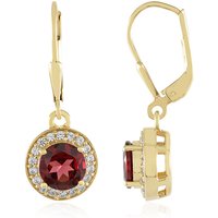 Mosambik-Granat-Silberohrringe Mosambik-Granat-Silberohrringe