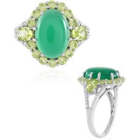 Grüner Onyx-Silberring Grüner Onyx-Silberring