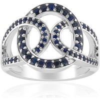 Blauer Saphir-Silberring Blauer Saphir-Silberring