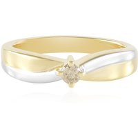 I2 Schokoladen-Brillant-Silberring I2 Schokoladen-Brillant-Silberring