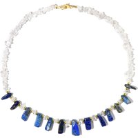 Edelstein-Silberhalskette Edelstein-Silberhalskette