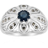 Blauer Saphir-Silberring (Annette classic) Blauer Saphir-Silberring (Annette classic)