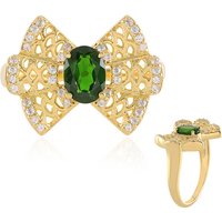 Russischer Diopsid-Silberring Russischer Diopsid-Silberring