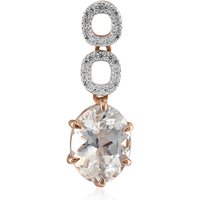 Mexikanischer Pinkfarbener Danburit-Goldanhänger Mexikanischer Pinkfarbener Danburit-Goldanhänger