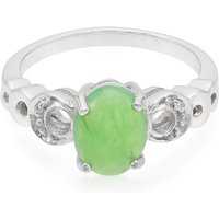 Kaiserlicher Chrysopras-Silberring Kaiserlicher Chrysopras-Silberring