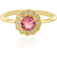 Pinkfarbener Turmalin-Silberring Pinkfarbener Turmalin-Silberring