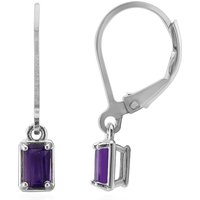 Sambia-Amethyst-Silberohrringe Sambia-Amethyst-Silberohrringe