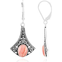 Rhodochrosit-Silberohrringe (Jones Lee) Rhodochrosit-Silberohrringe (Jones Lee)