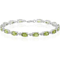 Burmesischer Peridot-Silberarmband Burmesischer Peridot-Silberarmband