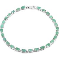 Brasilianischer Smaragd-Silberarmband Brasilianischer Smaragd-Silberarmband